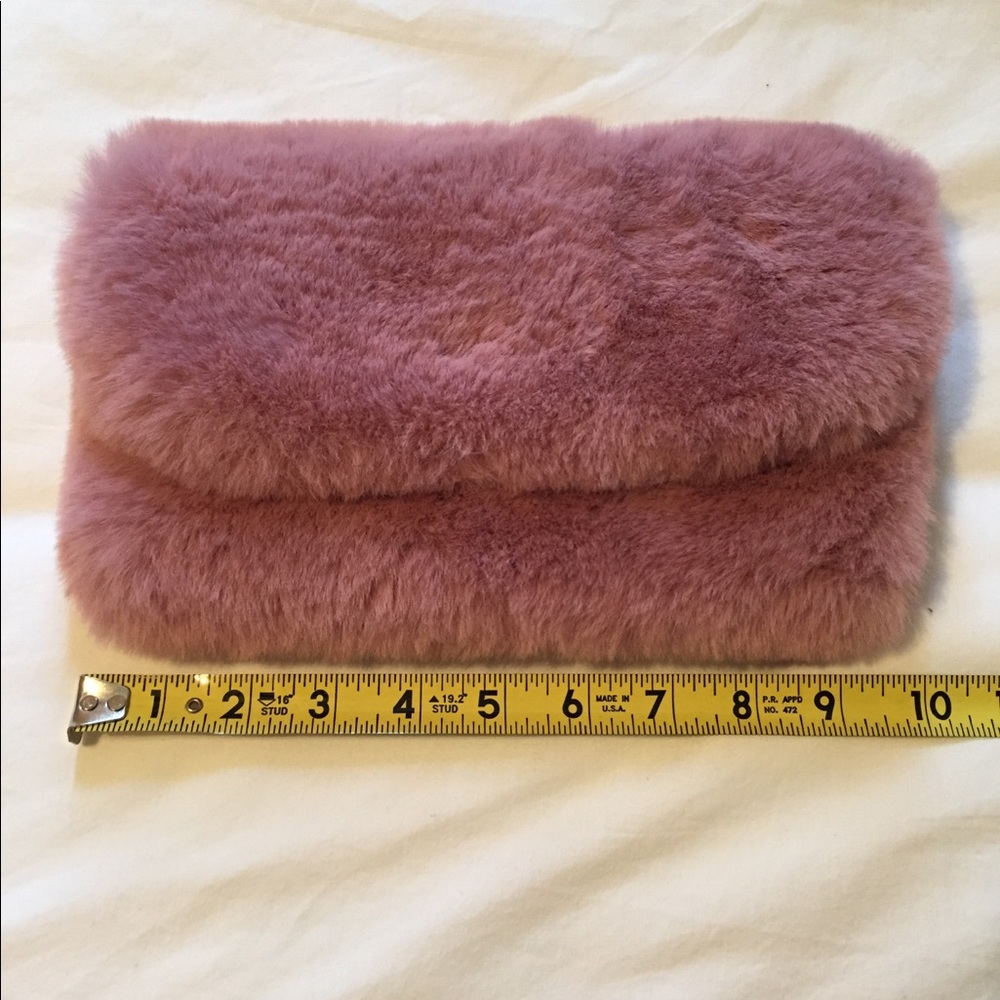 Faux fur clutch